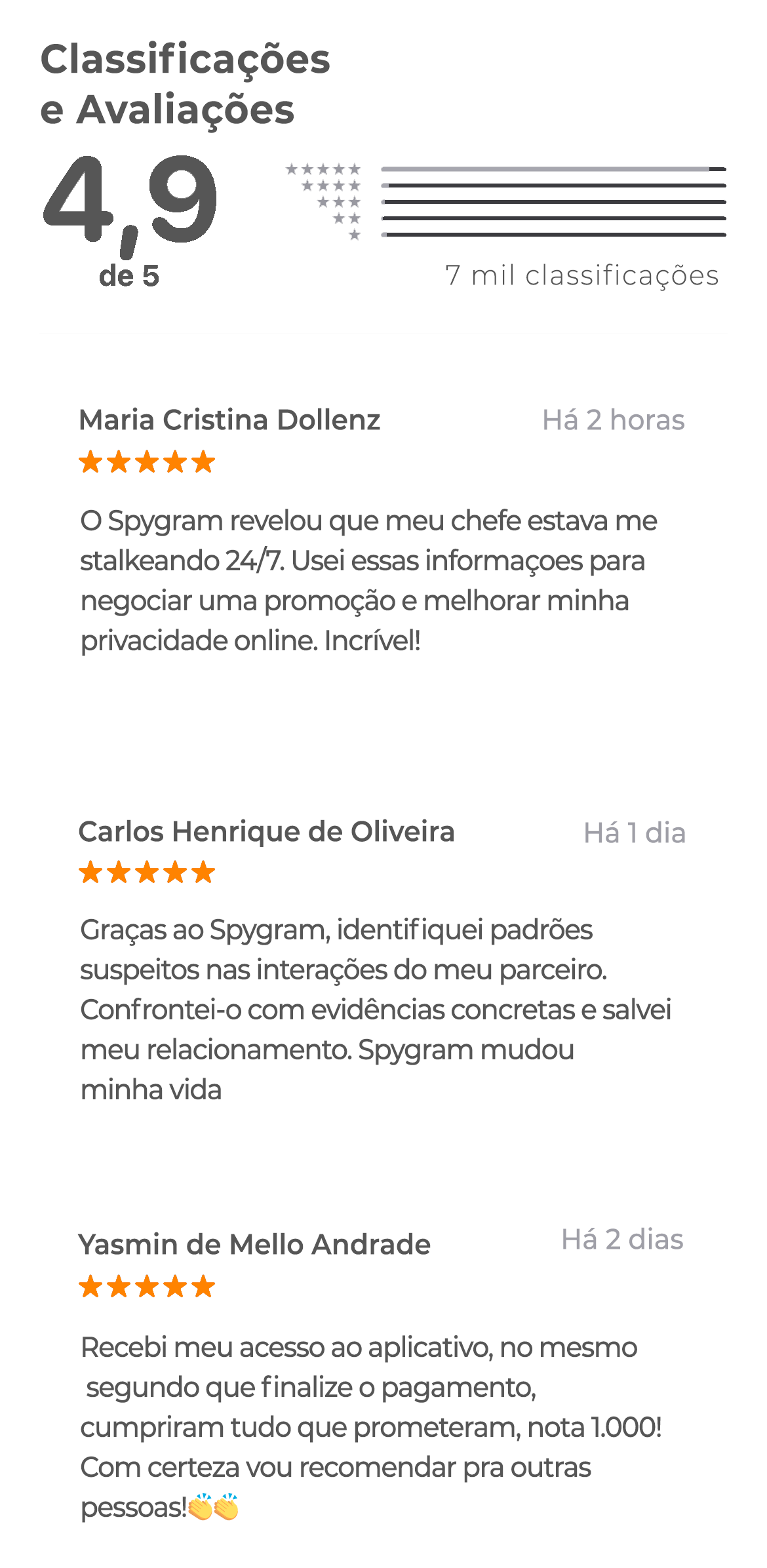 Avaliações do produto